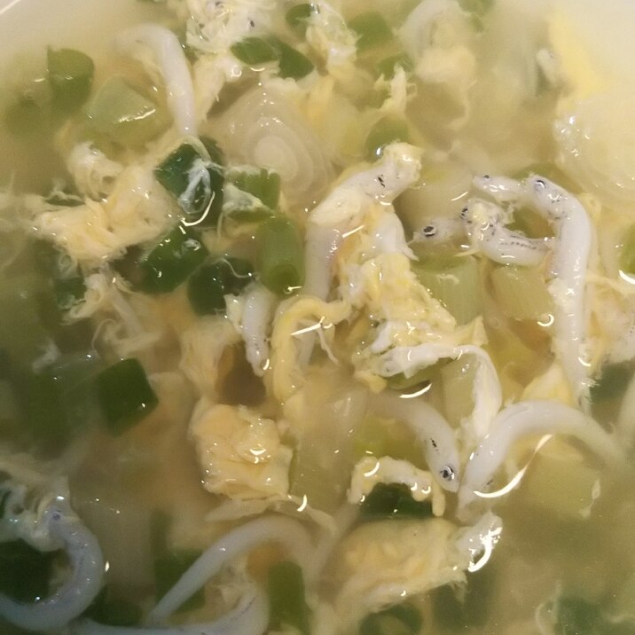 しらすと分葱のたまごスープ